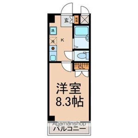 マンション菜の花(1K/3階)の間取り写真