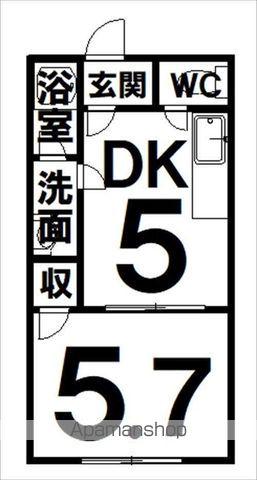 ローデハイム(1DK/2階)の間取り写真