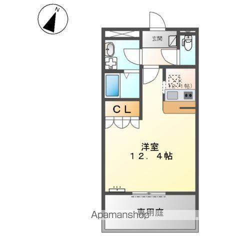 TRESOR(1K/1階)の間取り写真