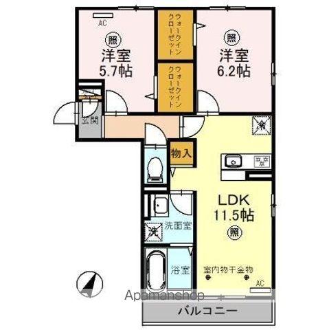 ファミリア.T(2LDK/3階)の間取り写真