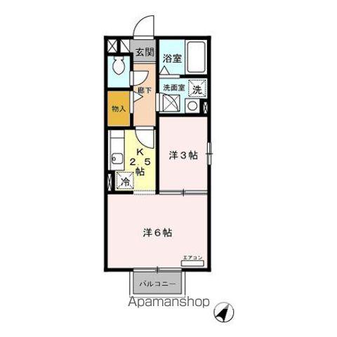 プレアデス(2K/1階)の間取り写真