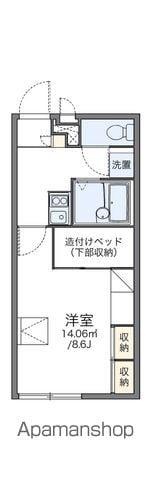 レオパレス岩井川(1K/2階)の間取り写真