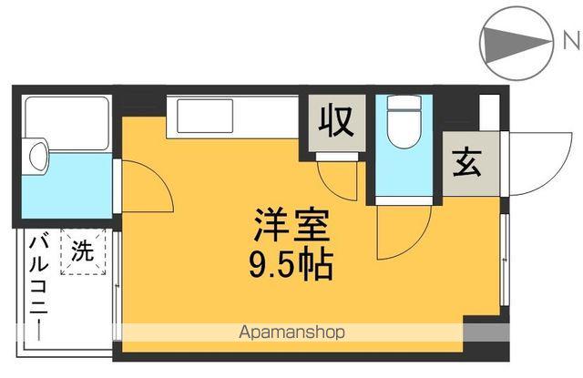 ノースリバーⅠ(ワンルーム/3階)の間取り写真