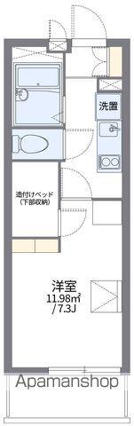 レオパレスウエル(1K/2階)の間取り写真