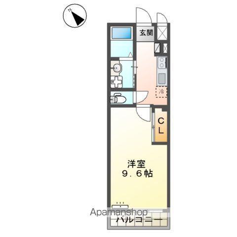 阿見町岡崎F様アパート(1K/2階)の間取り写真