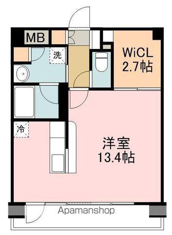 グレイスヒル高嶺(ワンルーム/4階)の間取り写真