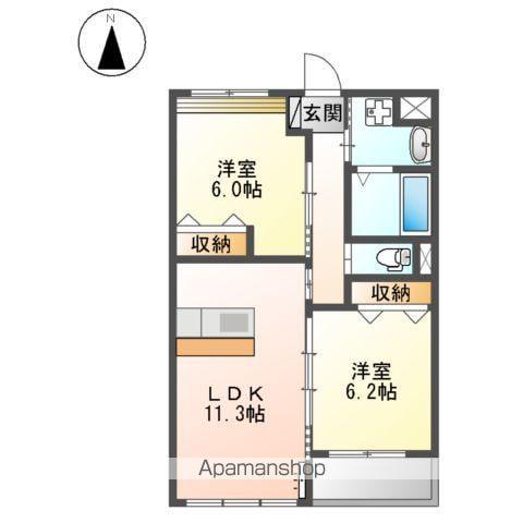 CREA21(2LDK/2階)の間取り写真