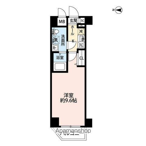 プレール・ドゥーク亀戸小村井(1K/2階)の間取り写真