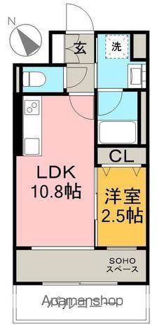 J.リヴェール高知一宮(1LDK/3階)の間取り写真