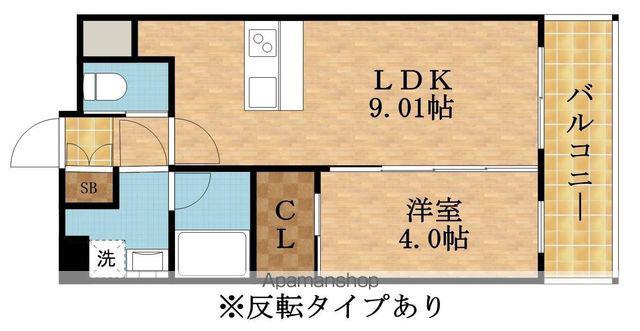 プレジオ緑地公園(1LDK/9階)の間取り写真