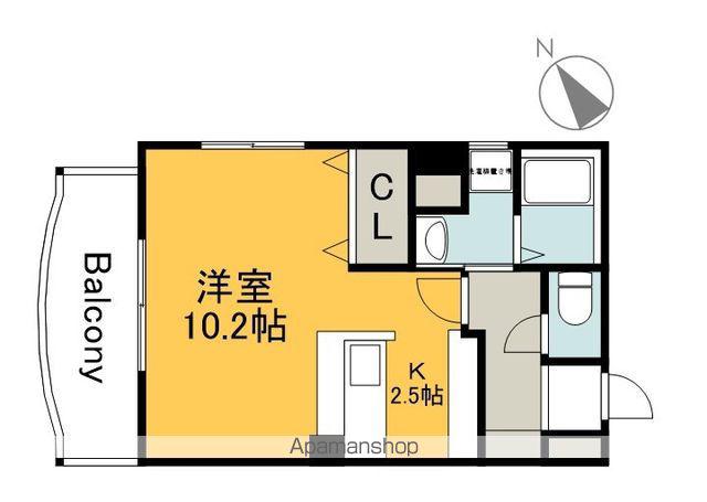 BELL紅菱山本STAGE(ワンルーム/3階)の間取り写真