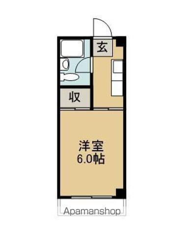 第五渡辺ビル(1K/3階)の間取り写真