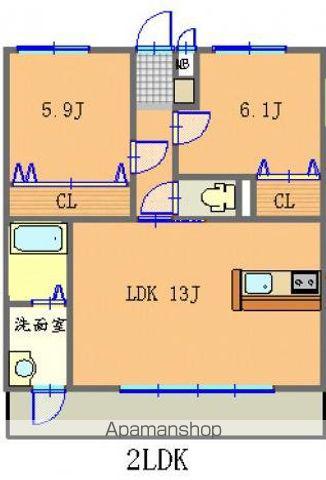 PASSAGE(2LDK/3階)の間取り写真