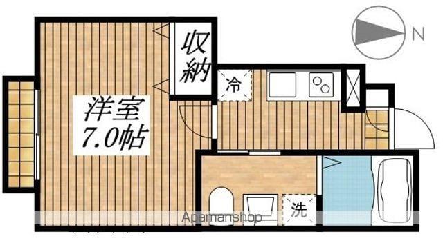 シャングリラ(1K/1階)の間取り写真