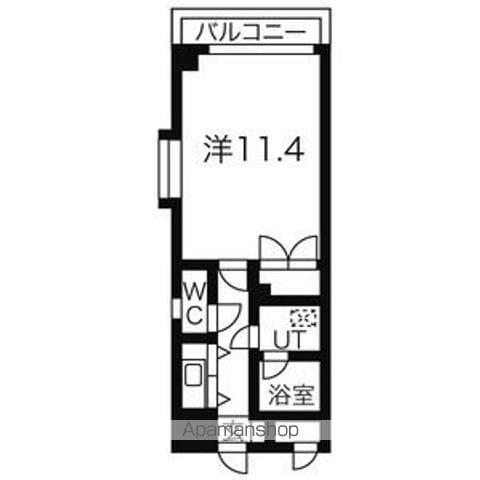 ヴェルシェーヌ桜橋(1K/4階)の間取り写真