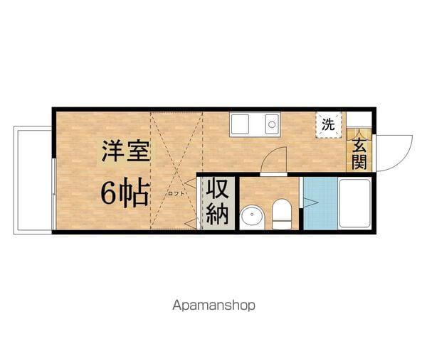 メゾン・ド・ソレイユ(ワンルーム/1階)の間取り写真