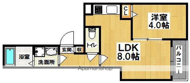 H-MAISON住吉Ⅱ(1LDK/1階)の間取り写真