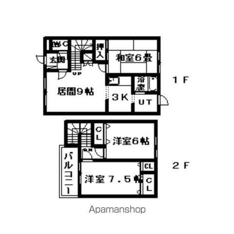 メゾン・ドゥ・ヴェールC棟(3LDK)の間取り写真