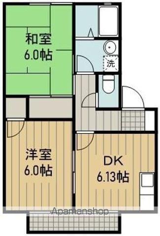 パルコート(2DK/1階)の間取り写真