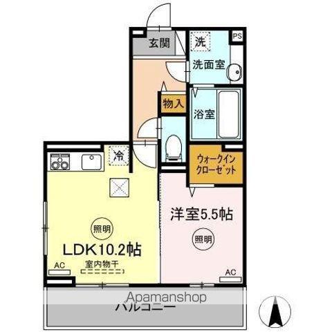 クラルス(1LDK/1階)の間取り写真