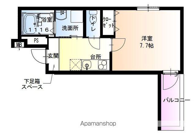 フジパレス上野芝5番館(1K/1階)の間取り写真