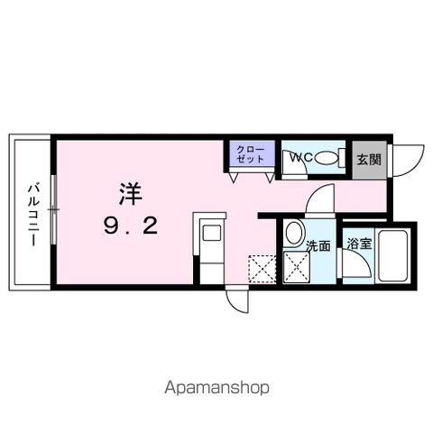 ティアラグレイス(ワンルーム/5階)の間取り写真