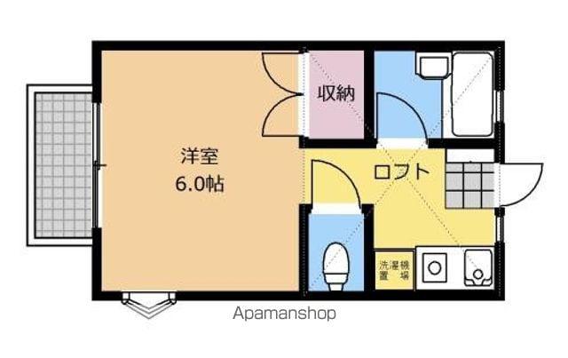 ハイムSK(1K/2階)の間取り写真