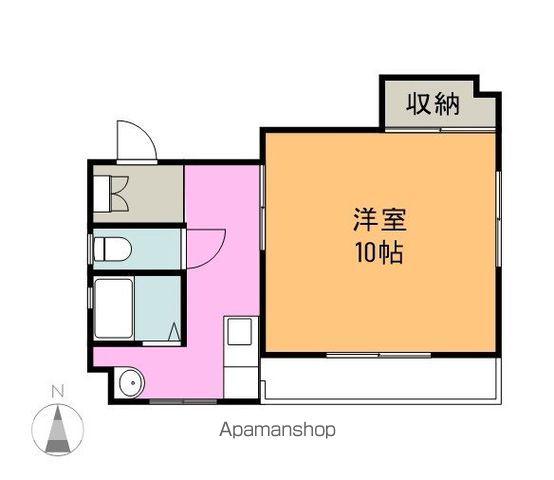 亀田ビル(1K/5階)の間取り写真