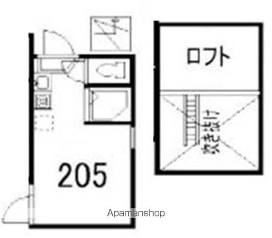 フェリスミラベル(ワンルーム/2階)の間取り写真