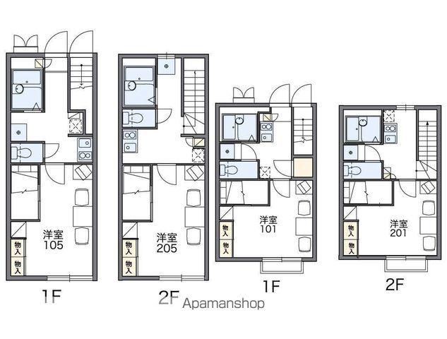 レオパレスゆめ(1K/1階)の間取り写真