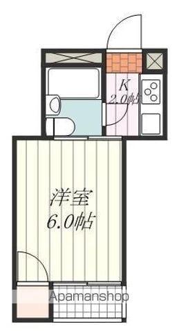 小山ビル(1K/2階)の間取り写真
