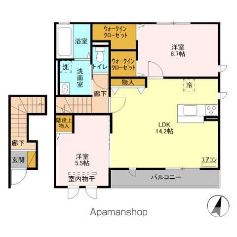 メゾン・ド・ライコI(2LDK/2階)の間取り写真