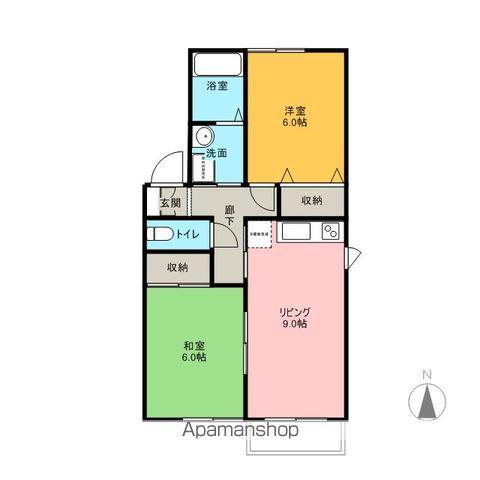 サン・メゾン(2LDK/1階)の間取り写真