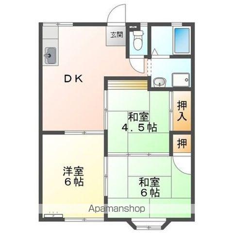 吉井ハイツC棟(3DK/2階)の間取り写真