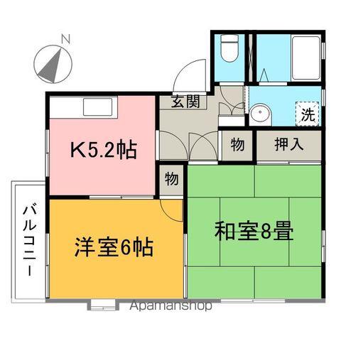 フレグランス美杉台A・B(2DK/2階)の間取り写真