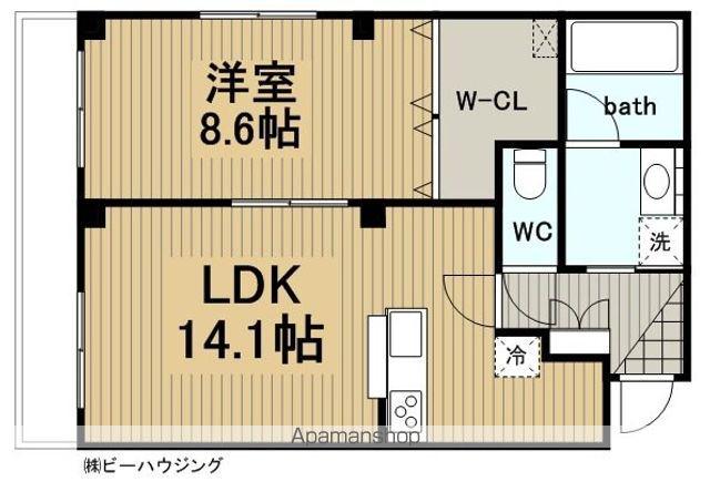 桜樹きしや(1LDK/3階)の間取り写真