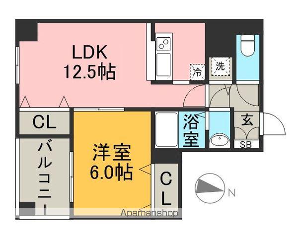 S-FORT警固タワー(1LDK/15階)の間取り写真