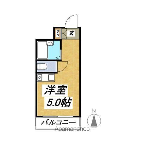 メゾンドール氷川台(ワンルーム/4階)の間取り写真