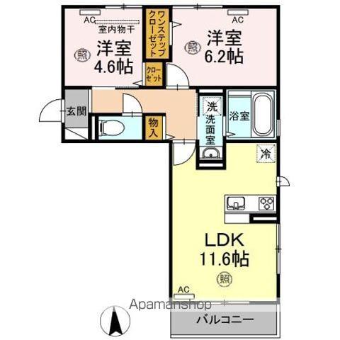 トレッフル(2LDK/2階)の間取り写真