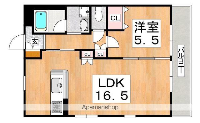 レガリア平野(1LDK/1階)の間取り写真