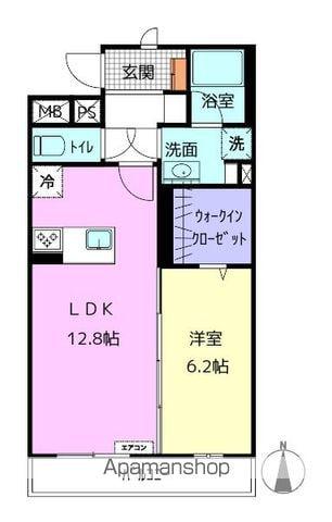 アライブⅤ(1LDK/1階)の間取り写真