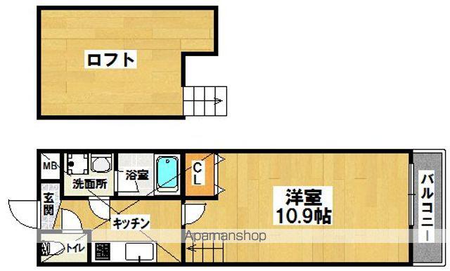 フジパレス津久野2番館(1K/2階)の間取り写真
