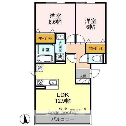 T-FORT(2LDK/3階)の間取り写真