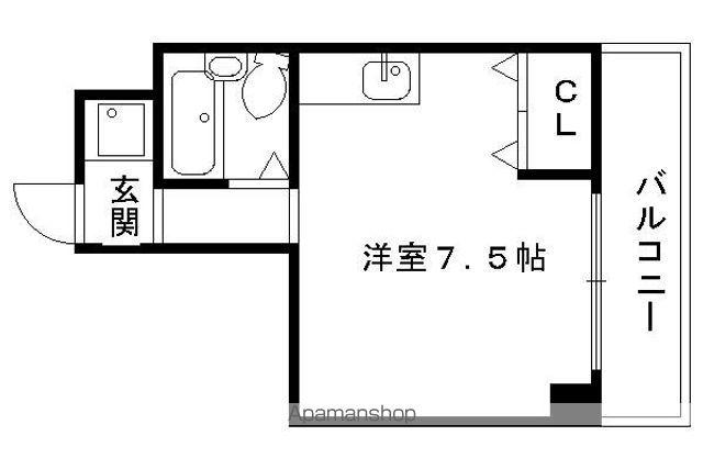 メゾン雪紫(ワンルーム/3階)の間取り写真