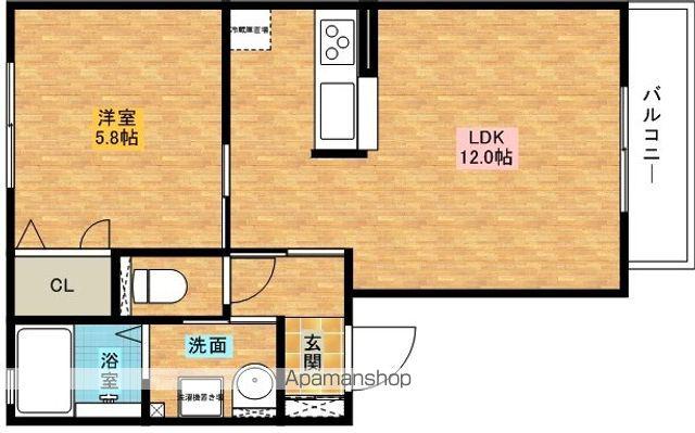 シティハイム加茂(1LDK/2階)の間取り写真