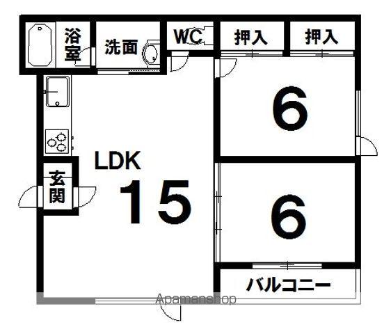グリーンタウン(2LDK/2階)の間取り写真