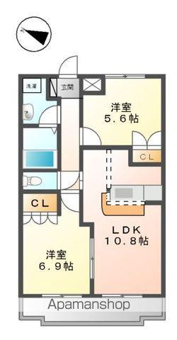 タペストリー(2LDK/2階)の間取り写真