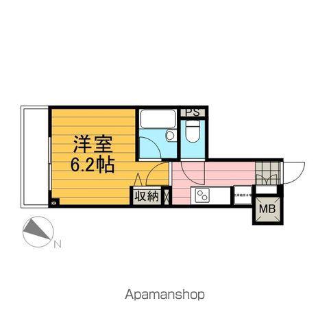 プラウド フラット 門前仲町Ⅱ(1K/4階)の間取り写真