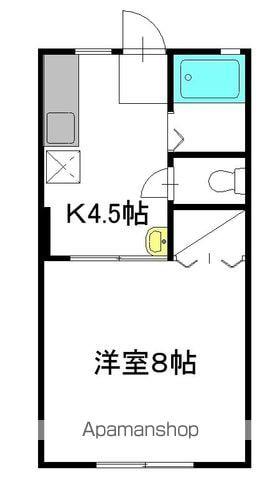 ペガサスハイツ大成 A棟(1K/2階)の間取り写真