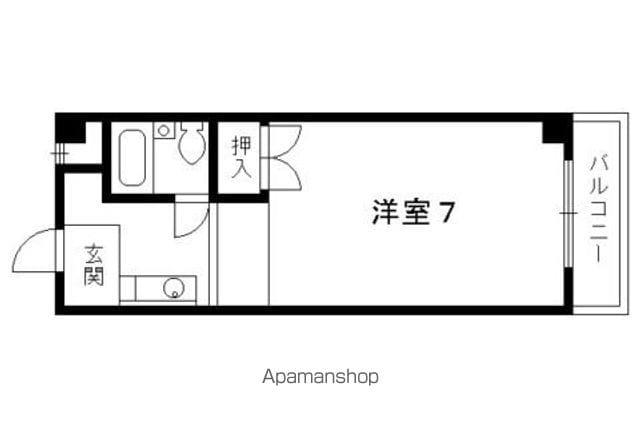 一条グランハイツ(1K/3階)の間取り写真